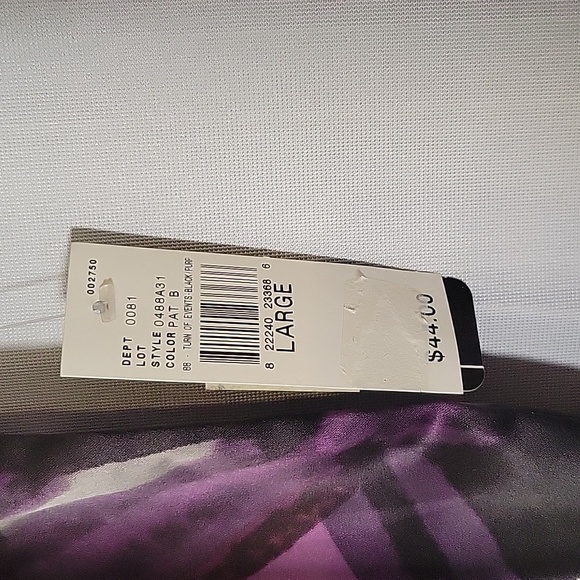 AGB Women's Purple Banded Waist Top Size Large - Picture 6 of 11